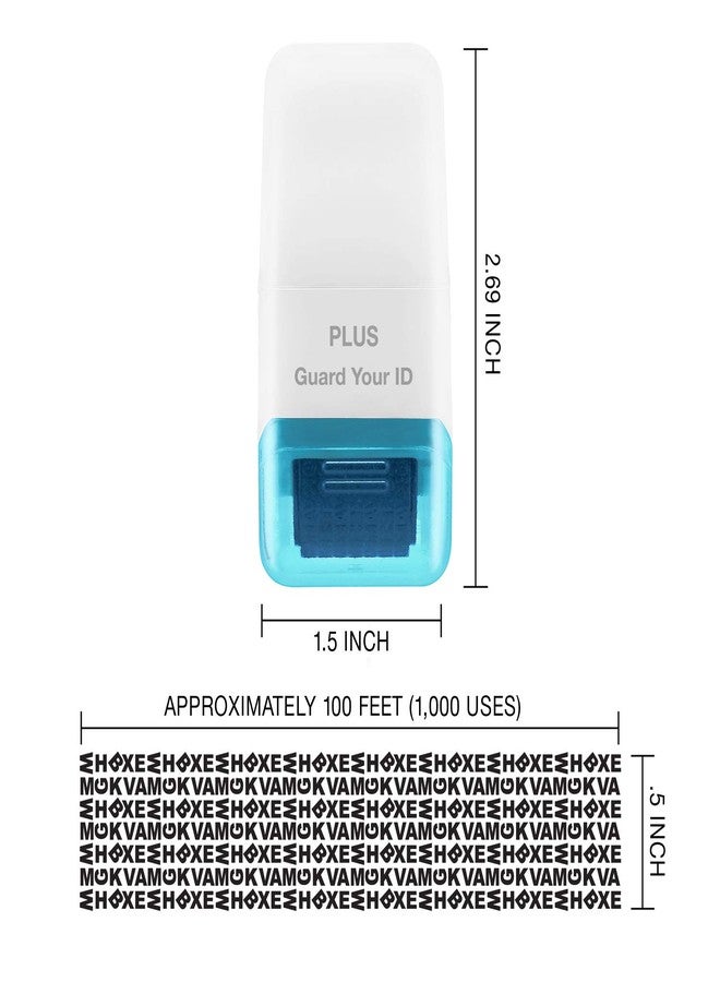 Plus Guard Your ID Mini Roller Stamp, White - Image 4