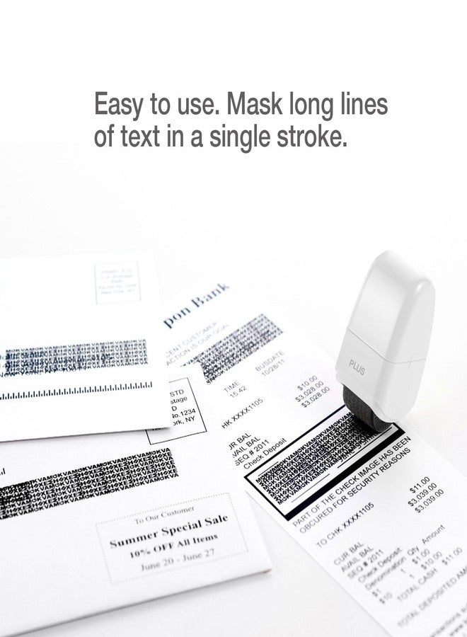 Plus Guard Your ID Mini Roller Stamp, White - Image 3