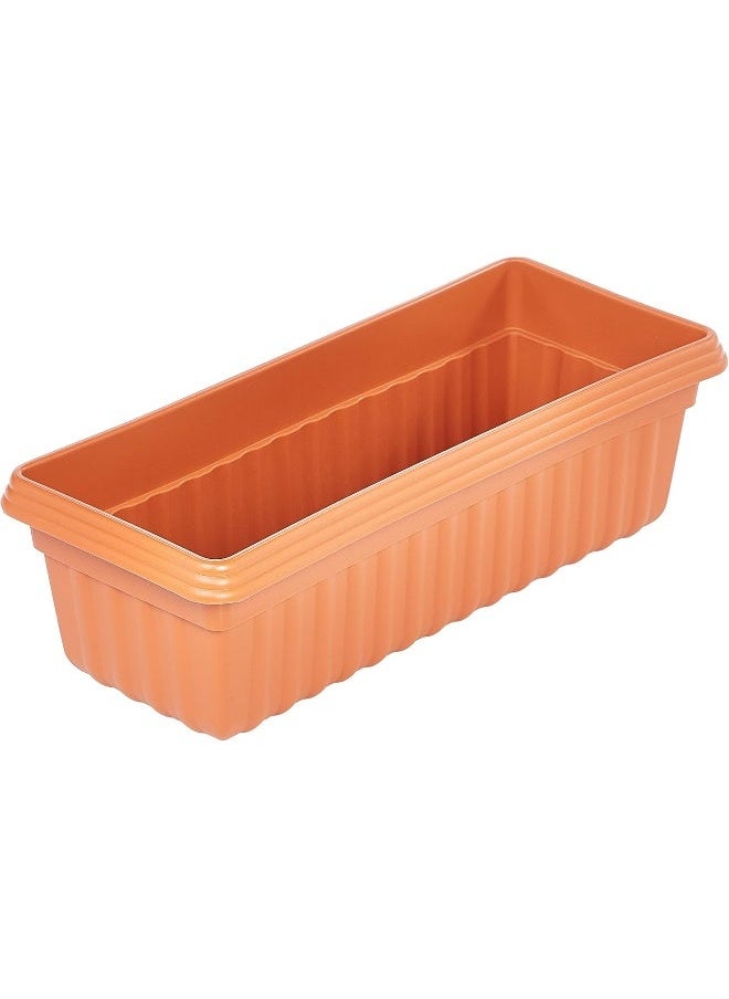 Cosmoplast Small Exotica Planters With Tray-L49 x w 21 h 16 cm (Terracotta) Terracotta  - Image 1