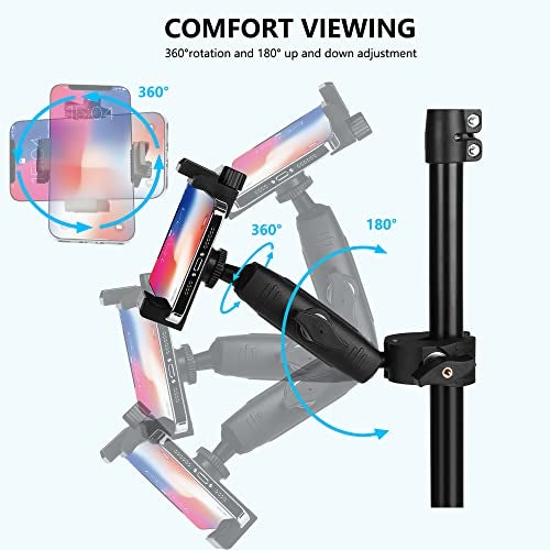 Peastrex Music Boom Microphone Mic Stand Phone Holder Mount with Long Arm and Super Clamp 360° Rotation for Phone 14 13 12 11 MAX Pro Samsung Galaxy S22 S21 Google Pixel, 3.5 to 7" Smartphone - Image 4