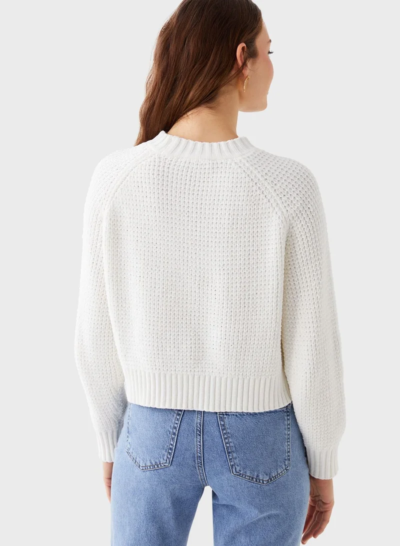 LC WAIKIKI Knitted Crop Sweater