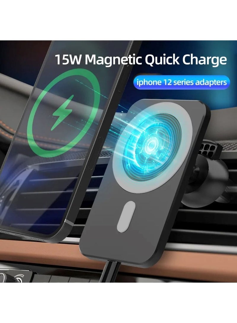 Huitich 15W Magnetic Wireless Mobile Charger Air Vent Car Holder - Image 3