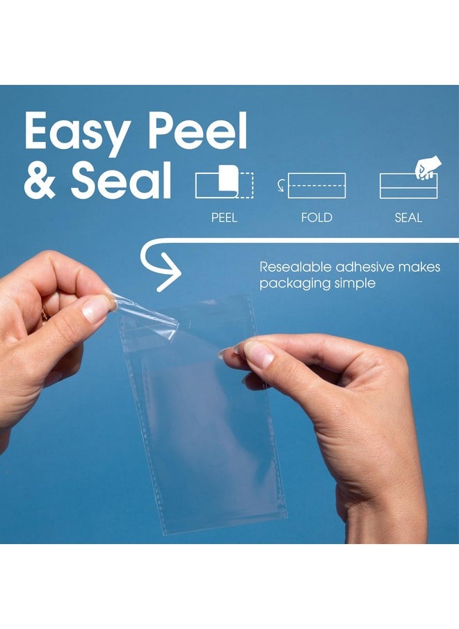 Spartan Industrial Spartan Industrial - 3" X 3" (1000 Count) Crystal Clear Resealable Cello Poly Bags for Jewelry, Treats, Party Favors - Self Seal  - Image 5