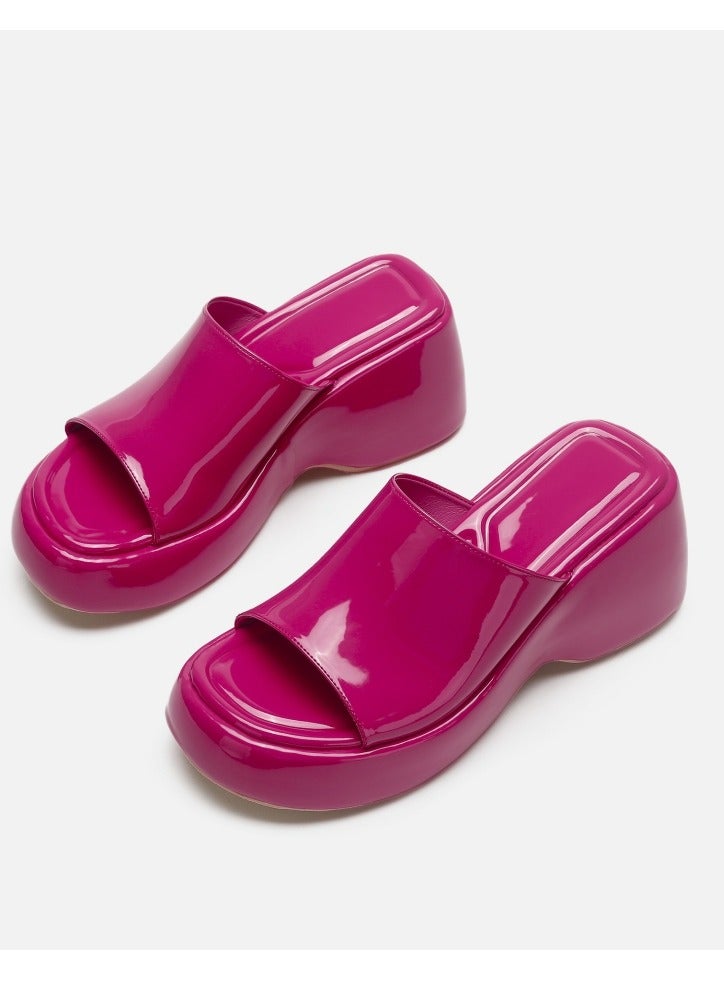 إسكدنيا إمرأة إسفين كعب خف خفة حذاء رياضة مفتوح إصبع قدم - Image 1