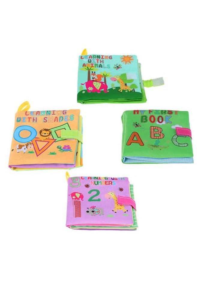 Set of 4 eco-friendly fabric books, specially sized for children.  - Image 1