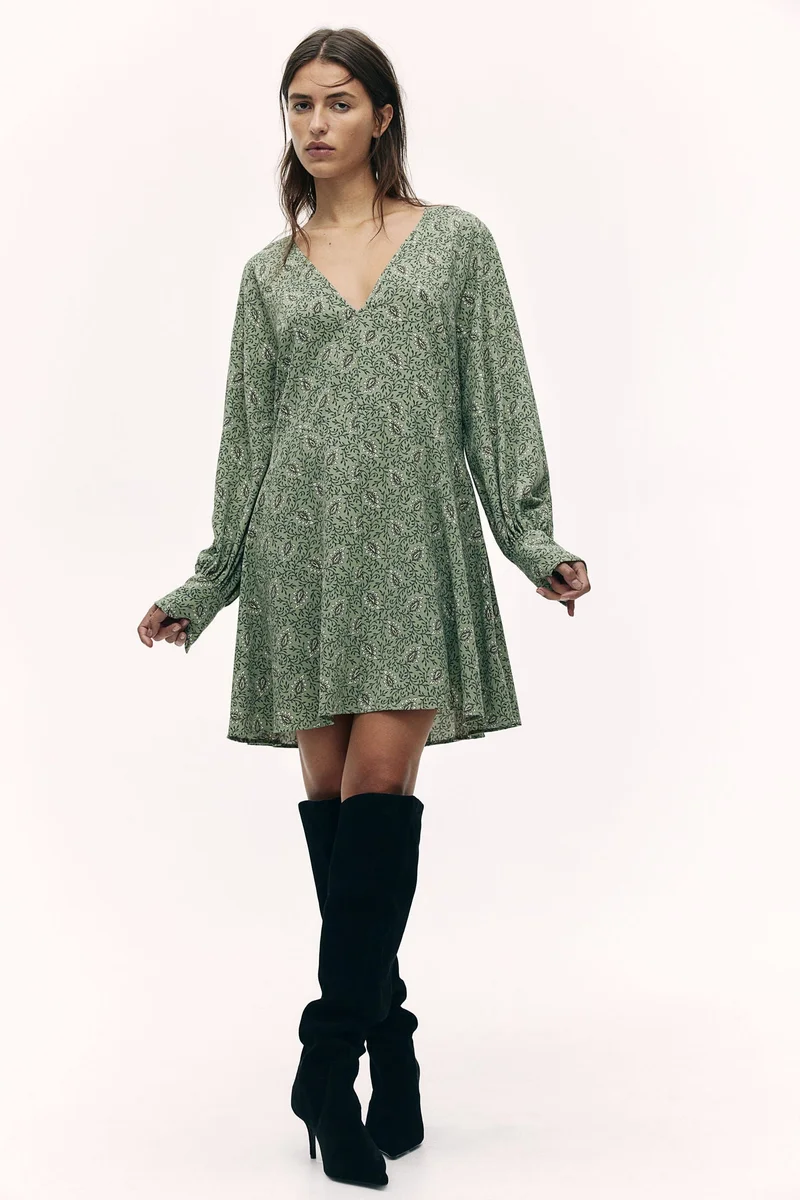 H&M Floral A-Line Dress