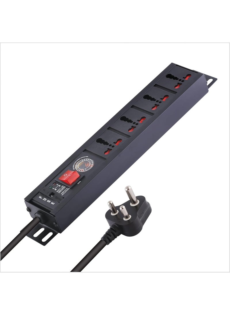 MX MX Extension Board 4 Outlet 3000W 15 AMP Socket with Heavy Duty 075 Sqmm ISI Marked Power Cord 3 Mtr with Spike Guard Surge ProtectorChild Safety Shutter Alumminium Extrusion Body  - Image 1