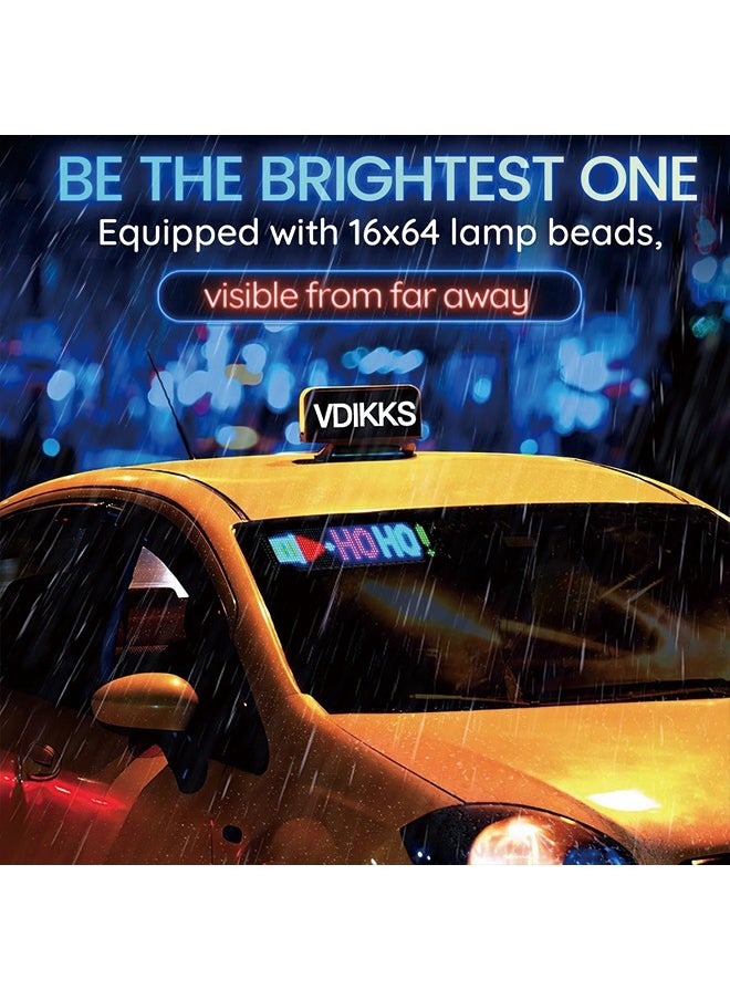 Generic - Scrolling Bright Advertising LED Signs, Flexible USB 5V LED Car Sign Bluetooth App Control Custom Text Pattern Animation Programmable LED Display for Store Car  Hotel (15''x4'') - Image 1