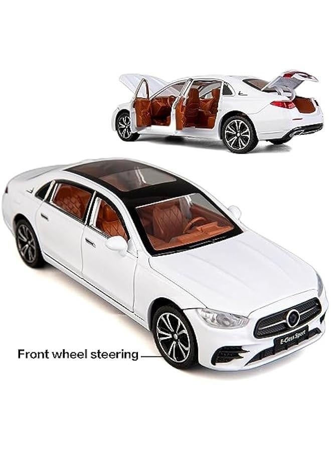 1/24 Benz E300 Model Car,Zinc Alloy Pull Back Toy Diecast Toy Cars with Sound and Light for Kids Boy Girl Gift(White) - Image 2