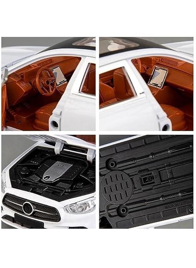 1/24 Benz E300 Model Car,Zinc Alloy Pull Back Toy Diecast Toy Cars with Sound and Light for Kids Boy Girl Gift(White) - Image 4