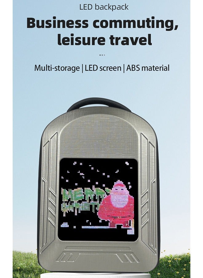OASIS DESERT LED Backpack Shoulder Light Display Large Screen Cool DIY Hard Shell Waterproof Riding Sports - Image 2