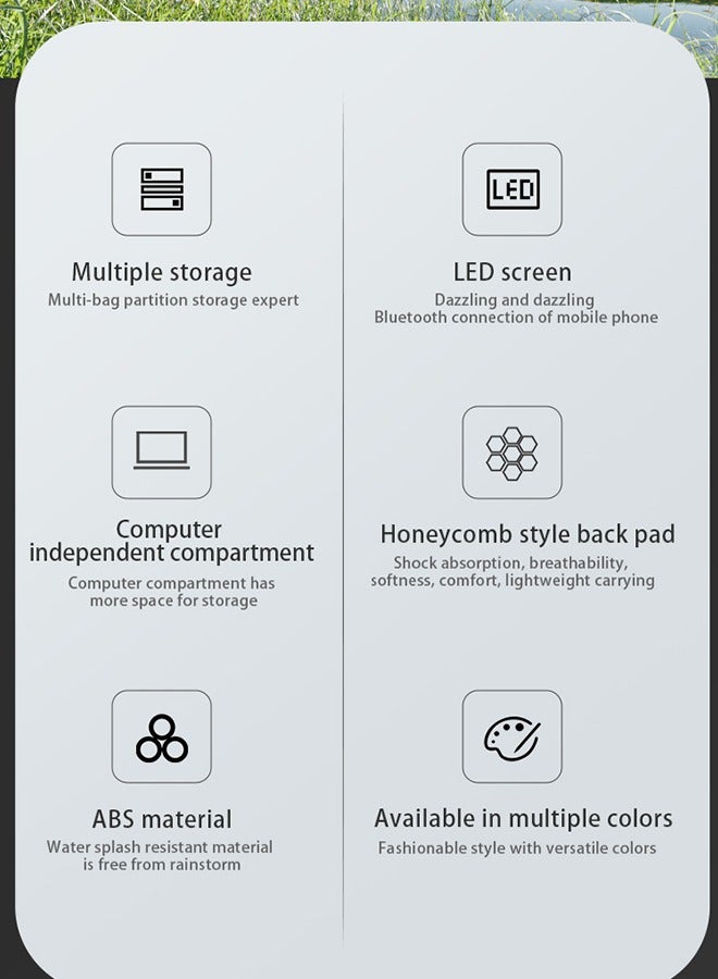 OASIS DESERT LED Backpack Shoulder Light Display Large Screen Cool DIY Hard Shell Waterproof Riding Sports - Image 3
