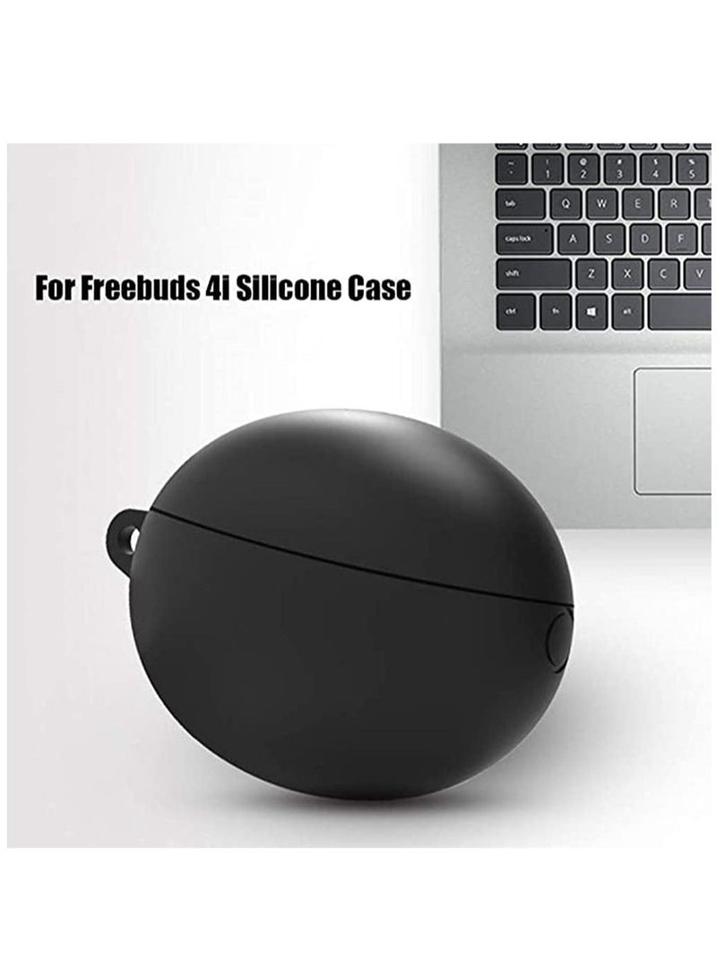 ELTRAZONE "Premium Soft Thin Anti-Slip Silicone Cover for Huawei Freebuds 4i - Enhanced Protection and Grip for Your Earbuds (Black)" - Image 3