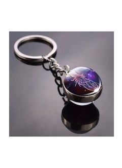 Generic 1 pc Multi-purpose Key Chain Portable Alloy 12 Constellation Pattern Keyring Keychain for Daily Use  - Image 1