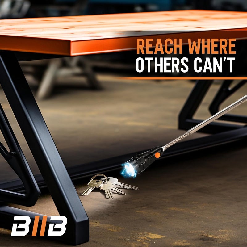 BIIB LED Magnetic Pickup Tool with Telescoping Neck and LED Lights - Image 4