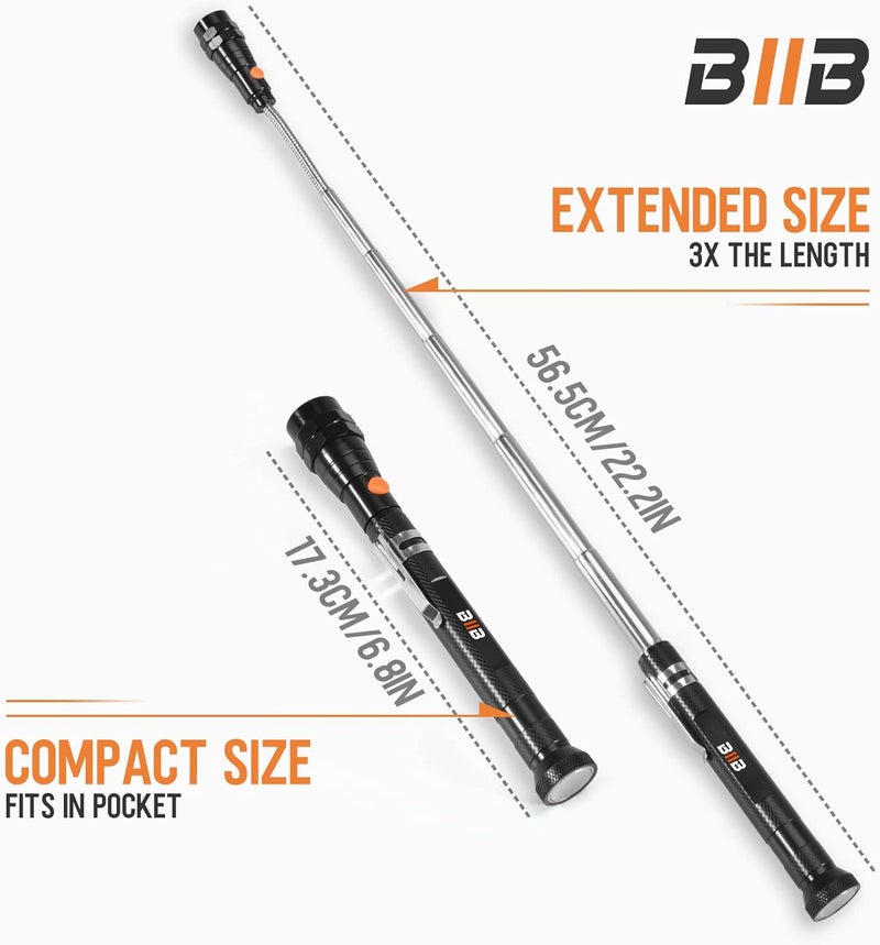 BIIB LED Magnetic Pickup Tool with Telescoping Neck and LED Lights - Image 2