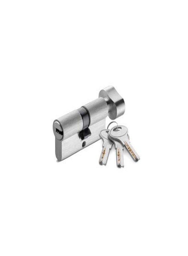 Crust Premium Brass Made Mortise Cylinder Lock 60 mm with 3 Keys (one Side Key and Knob) - Image 2