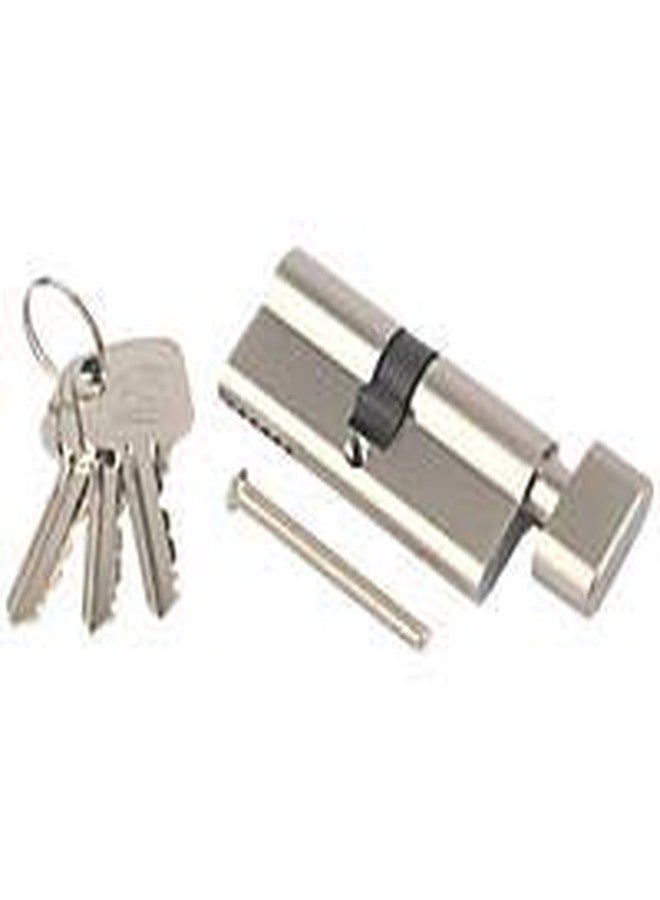 Crust Premium Brass Made Mortise Cylinder Lock 60 mm with 3 Keys (one Side Key and Knob) - Image 3