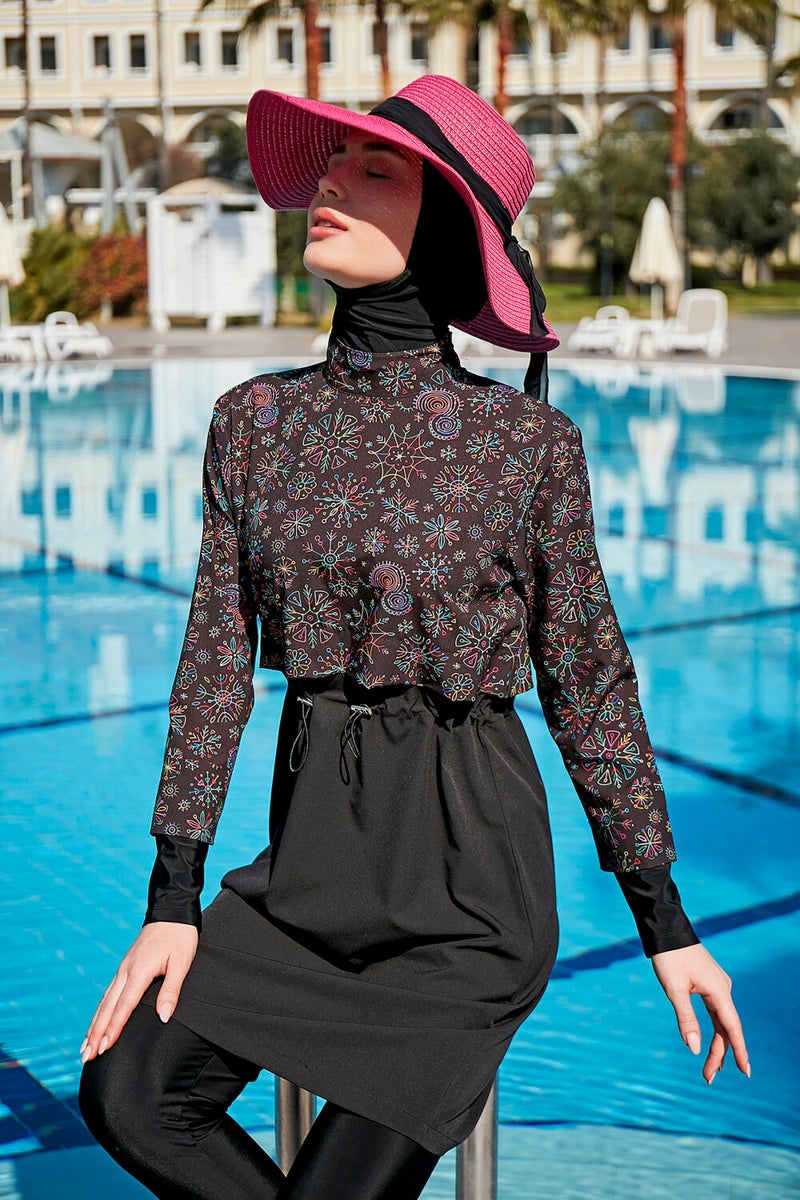 Remsa Mayo Remsa Swimsuit Remsa Parachute Sports Lycra Full Covered Hijab Swimsuit R108 Ikbal  - Image 5