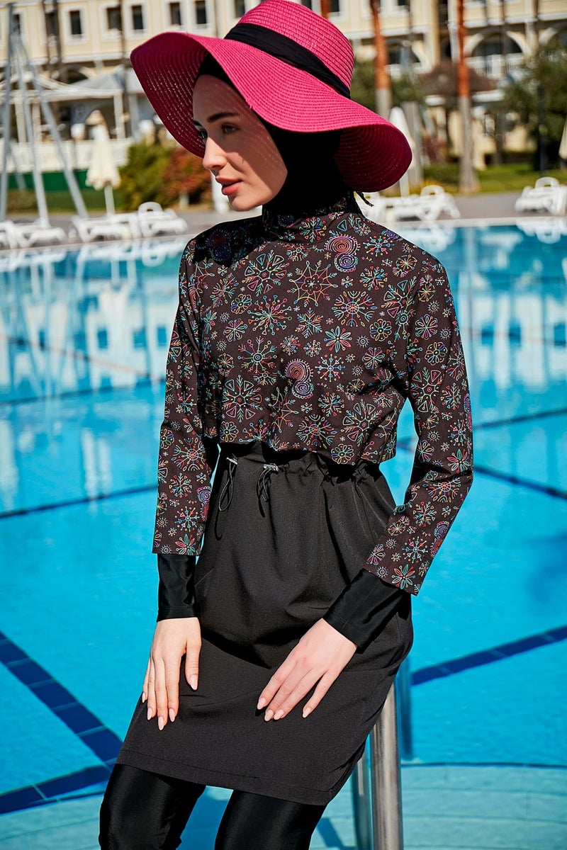 Remsa Mayo Remsa Swimsuit Remsa Parachute Sports Lycra Full Covered Hijab Swimsuit R108 Ikbal  - Image 4