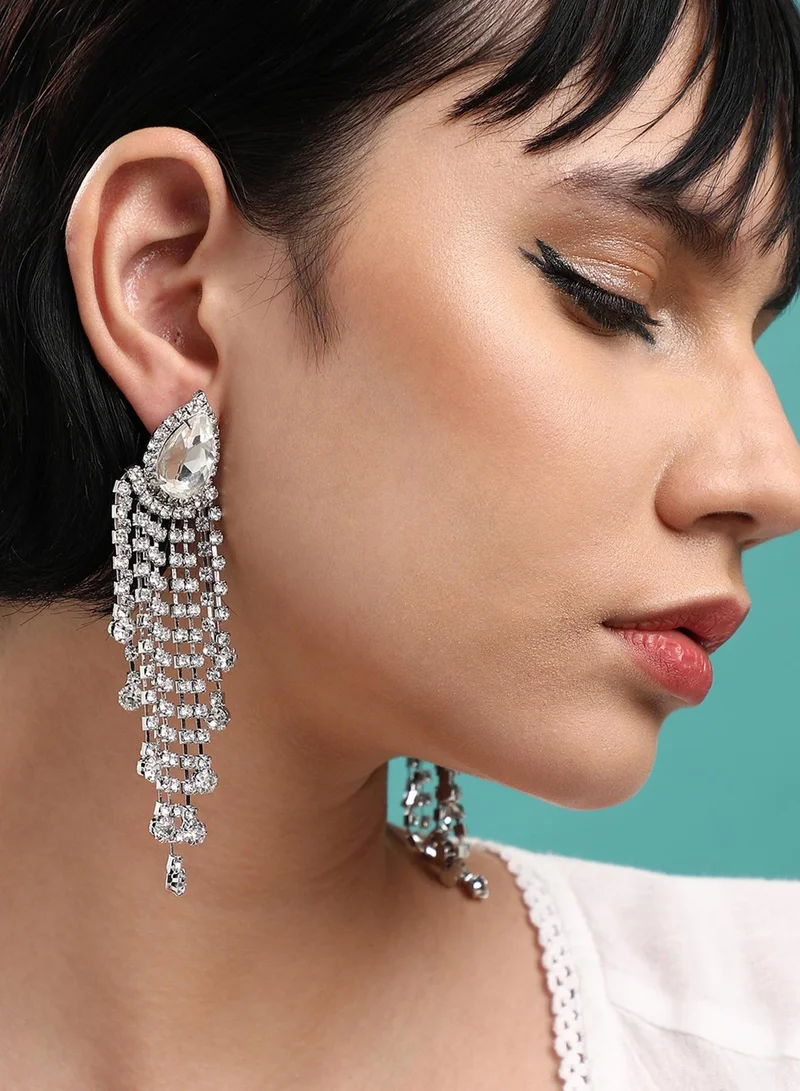 سوهي أقراط متدلية مطلية بالذهب من Sohi