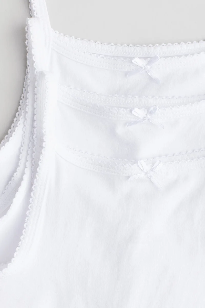 H&M 3-pack jersey strappy tops