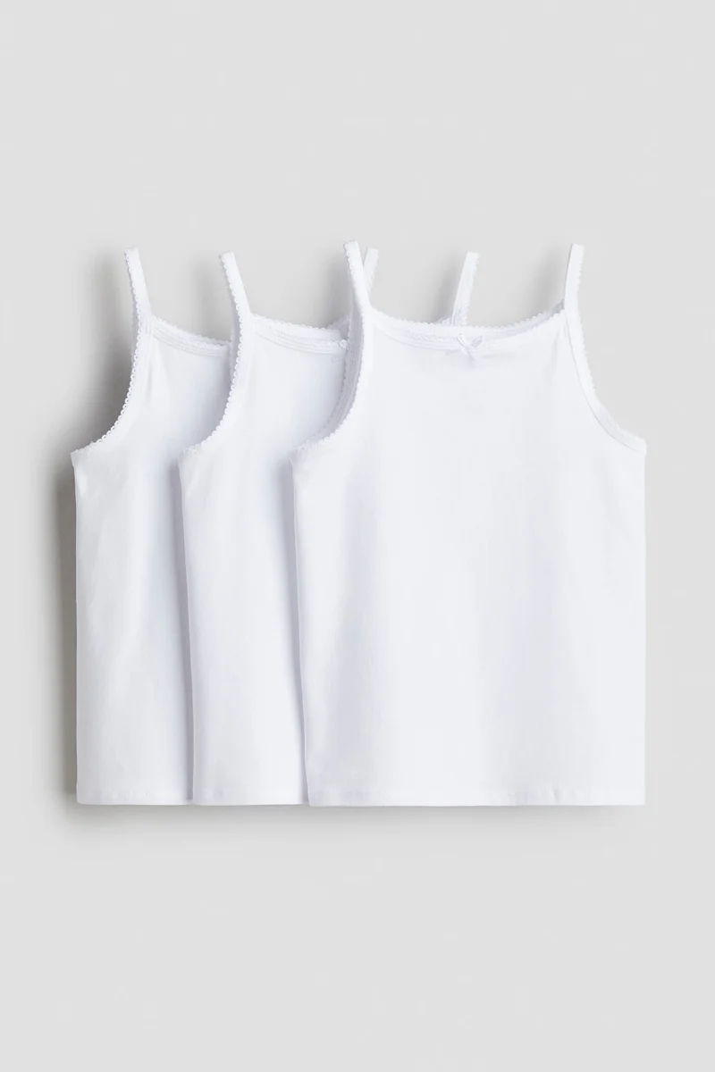 H&M 3-pack jersey strappy tops