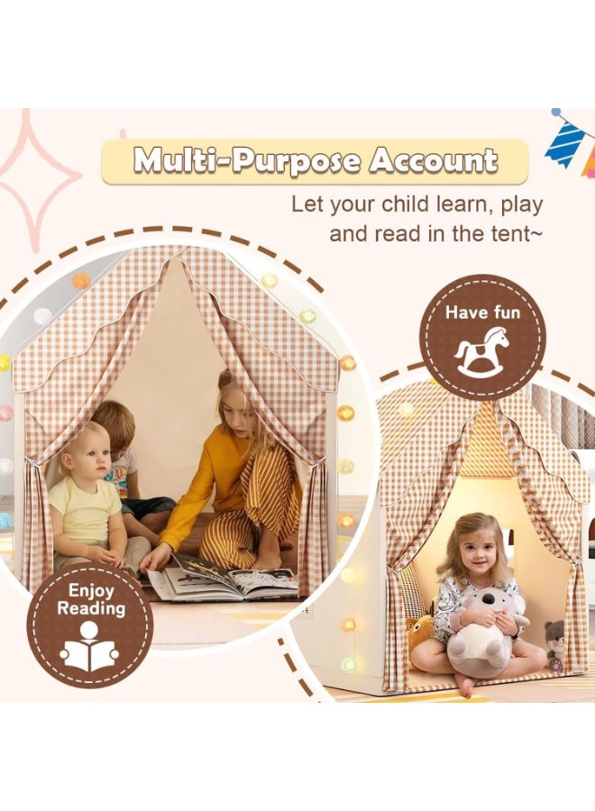 Large Kids Tent House Indoor Outdoor,Toddler Play Tent With Birthday Party Decoration,Play house for Baby Princess Castle Tent, Kids Indoor Room Toys for Girls Boys (grey 2) - Image 2