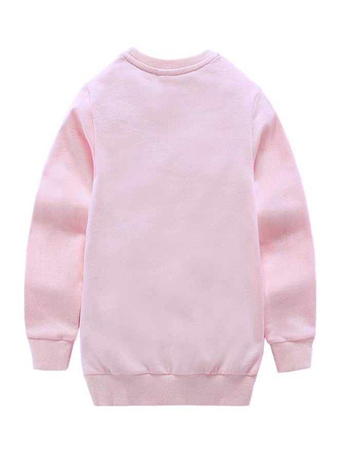 DCUTERQ Boys' Crewneck Thin Sweatshirt Girls Sport Long Sleeve Cotton Pullover Tops Kids Toddler Solid T-Shirt Pink 3T - Image 3