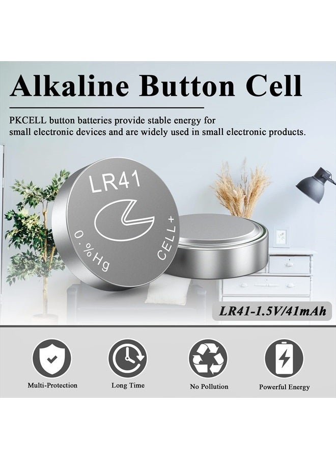 PKCELL بطارية AG3 1.5 فولت LR41 392 384 192 خلية قلوية زرية لميزان الحرارة الرقمي - 5 قطع - Image 3