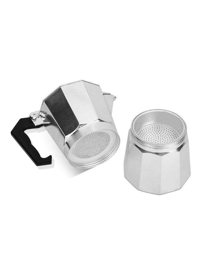 Moka Espresso Percolator Coffee Maker Silver 9 x 9 x 18.5cm - Image 4