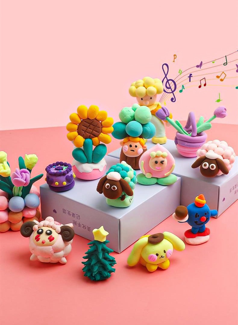 هايدو 48 لون ديي الطين التعليمية للأطفال ، سوبر ضوء النمذجة الطين لعبة تفاعلية ، مع 3 أدوات - Image 2