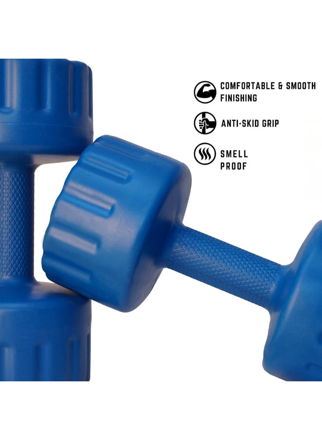 Elan PVC Dumbbell 5 Kg – Fixed Weight Fitness Dumbbell for Strength Training, Home Gym and Muscle Building Exercises - Image 3