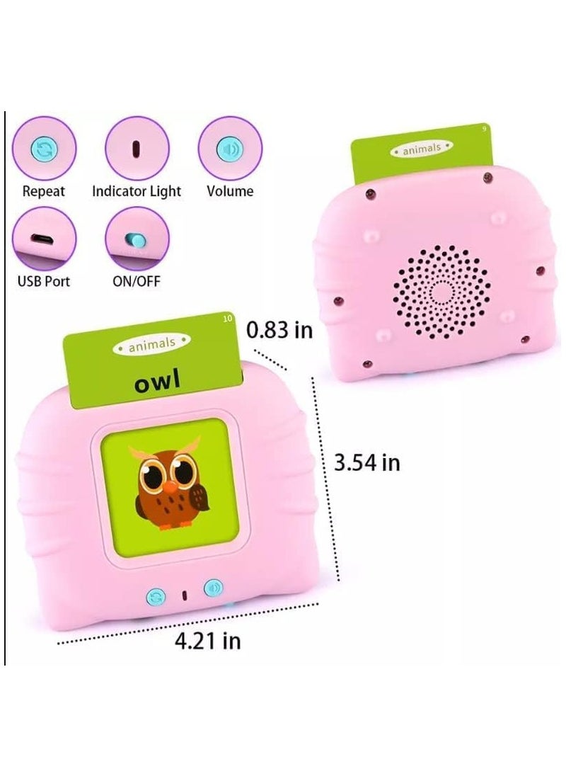 Generic - 112 Talking Flash Cards Learning Reading Cards for Kids Arabic and English Words with Speak English and Arabic Words for Preschool Electronic Flash Cards for Early Reading, 224 Sounds USB Rechargeable Learning Device, 112 Cards - Educational Card Reading Game for Kids - Flash Cards for Early Language Learning, Fun Learning Device for Toddlers Ages 1-6, Rechargeable Device - Learning Reading Games with Talking Flash Cards English Word Learning Device for Little Boys and Girls, Reading Machine and 112 Spelling Cards for Preschoolers Ages 2-8 - Suitable Gift for Toddlers Girls and Boys - Image 1
