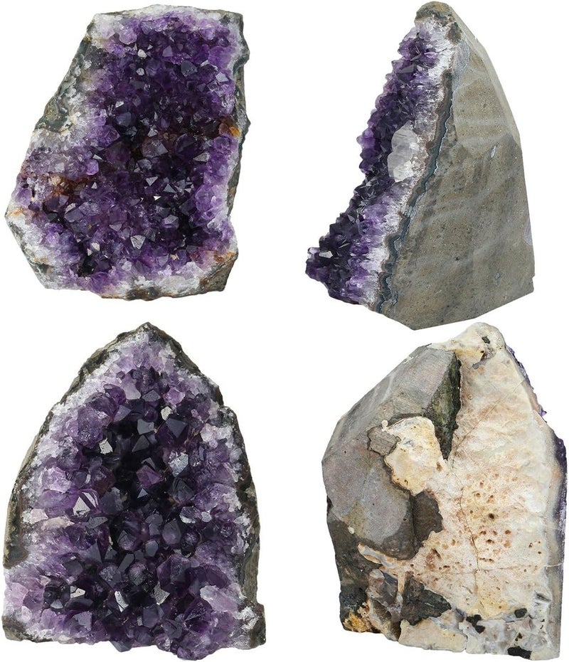 rockcloud Natural Purple Amethyst Quartz Crystal Cluster Geode Druzy Home Decoration Gemstone Specimen 600-800 Grams - Image 3