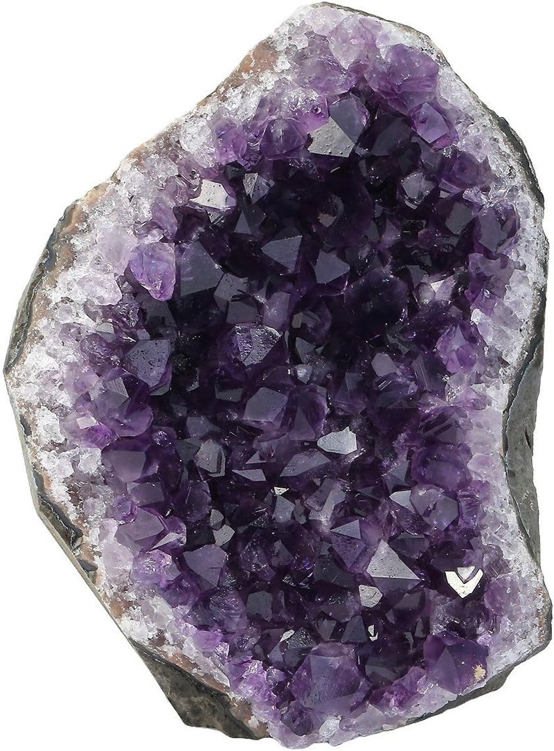 rockcloud Natural Purple Amethyst Quartz Crystal Cluster Geode Druzy Home Decoration Gemstone Specimen 600-800 Grams - Image 1