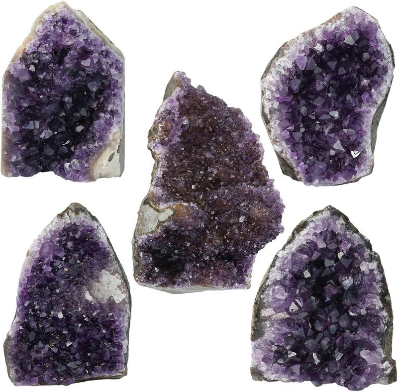 rockcloud Natural Purple Amethyst Quartz Crystal Cluster Geode Druzy Home Decoration Gemstone Specimen 600-800 Grams - Image 4