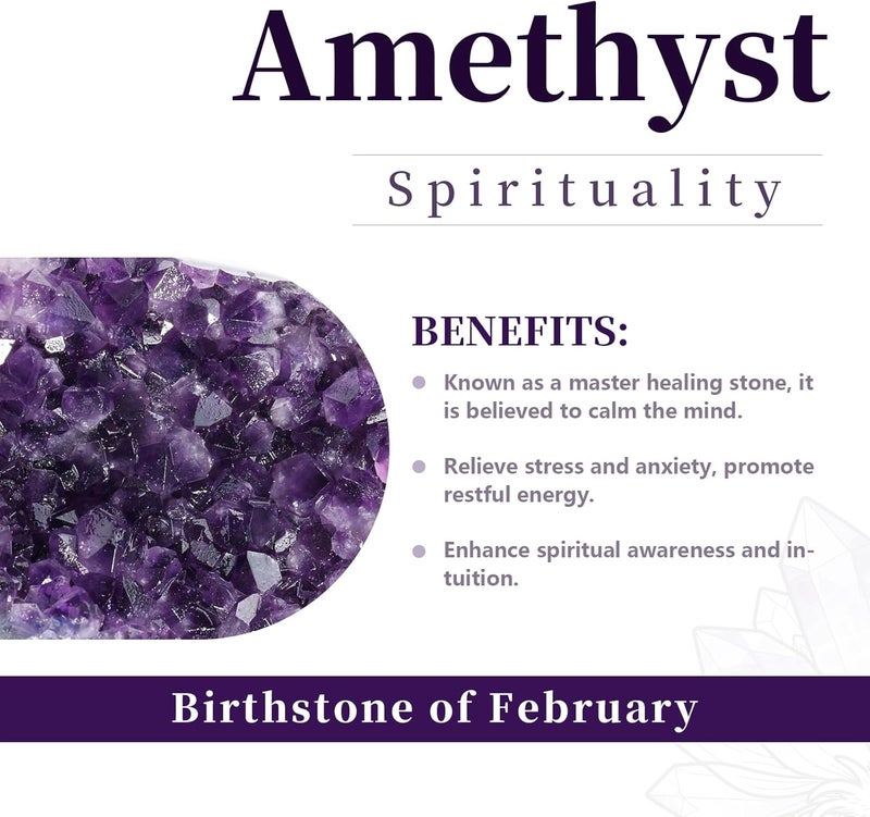 rockcloud Natural Purple Amethyst Quartz Crystal Cluster Geode Druzy Home Decoration Gemstone Specimen 600-800 Grams - Image 2