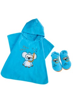 Milk&Moo Milk&Moo Kids Poncho and House Slippers Cool Koala  - Image 1