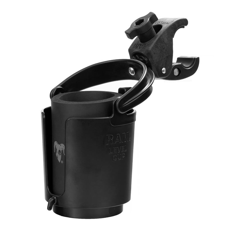 RAM Mounts (RAM-B-132-400U) RAM MOUNTS Level Cup 16oz Drink Holder with RAM Tough-Claw Mount RAM-B-132-400U for Motorcycle, ATV/UTV, Bike - Image 1