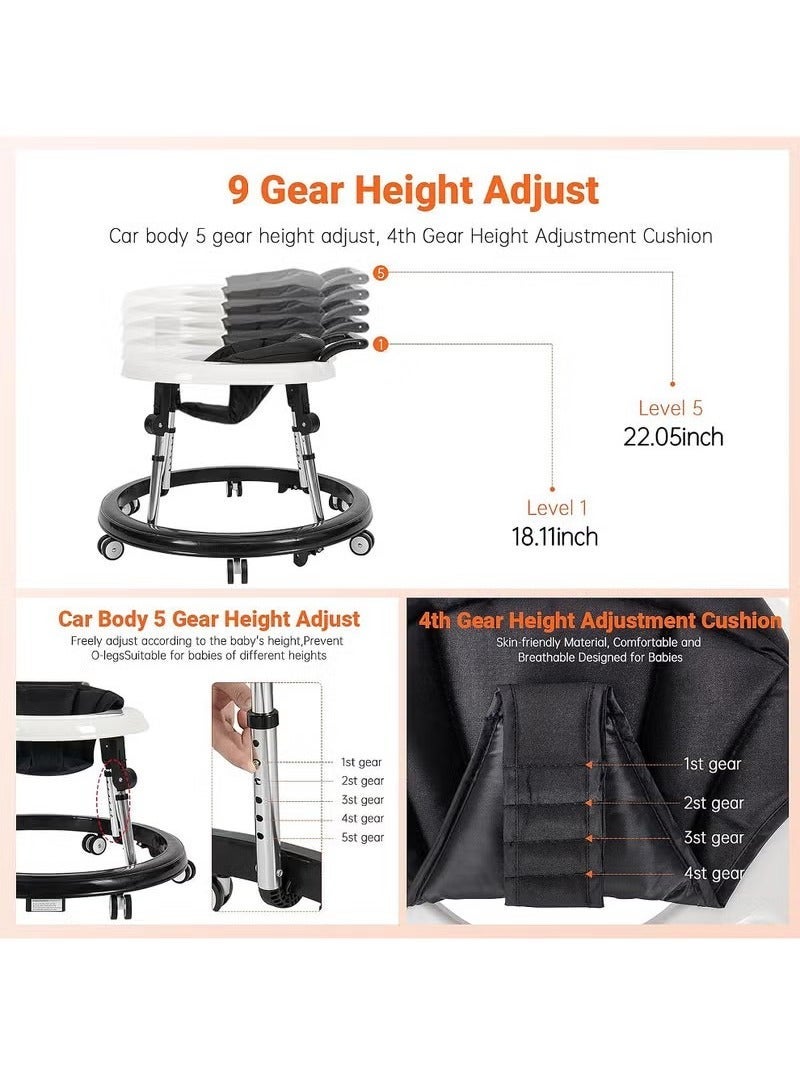 جونيس مشاية أطفال قابلة للطي مع 9 ارتفاعات قابلة للتعديل - Image 4