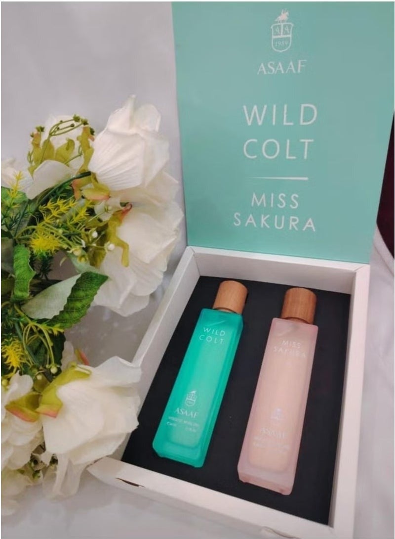 عساف بكج عساف الفخمة وايلد كولت 200مل +مس ساكورا200مل اودي برفيوم - Image 3