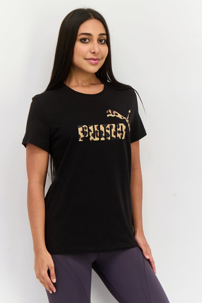 PUMA Women Sportswear Fit Short Sleeve Training Top, Black - Image 1