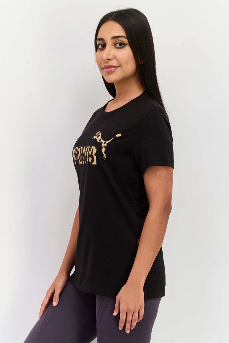 PUMA Women Sportswear Fit Short Sleeve Training Top, Black - Image 2