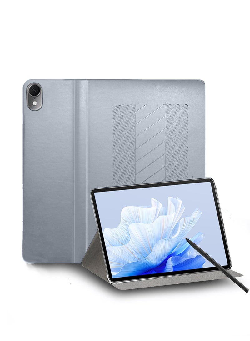 بيتر غطاء واقي قابل للطي ثلاثي الطيات من جلد PU الكلاسيكي - رمادي لHonor Pad V9 قياس 11.5 بوصة 2024 / Huawei MatePad 11.5 S 2024 / Huawei MatePad Air قياس 11.5 بوصة 2023 / Huawei MatePad قياس 11.5 بوصة 2023 - Image 1