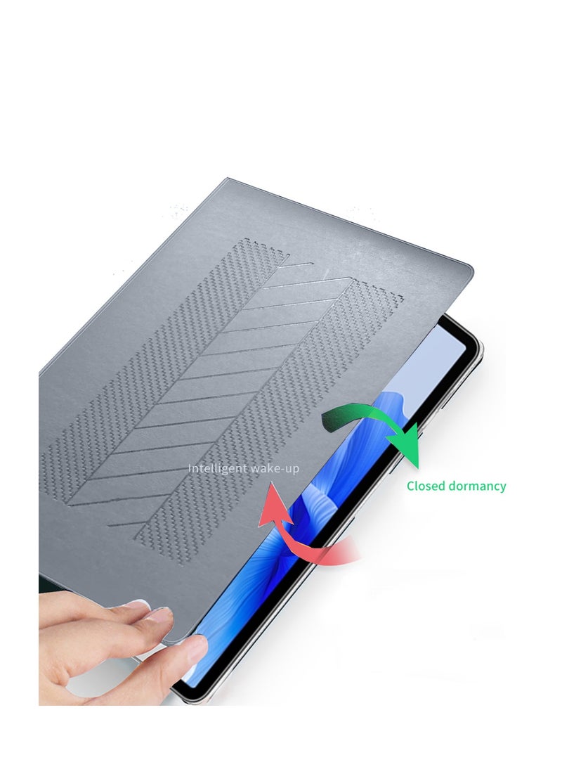 بيتر غطاء واقي قابل للطي ثلاثي الطيات من جلد PU الكلاسيكي - رمادي لHonor Pad V9 قياس 11.5 بوصة 2024 / Huawei MatePad 11.5 S 2024 / Huawei MatePad Air قياس 11.5 بوصة 2023 / Huawei MatePad قياس 11.5 بوصة 2023 - Image 4