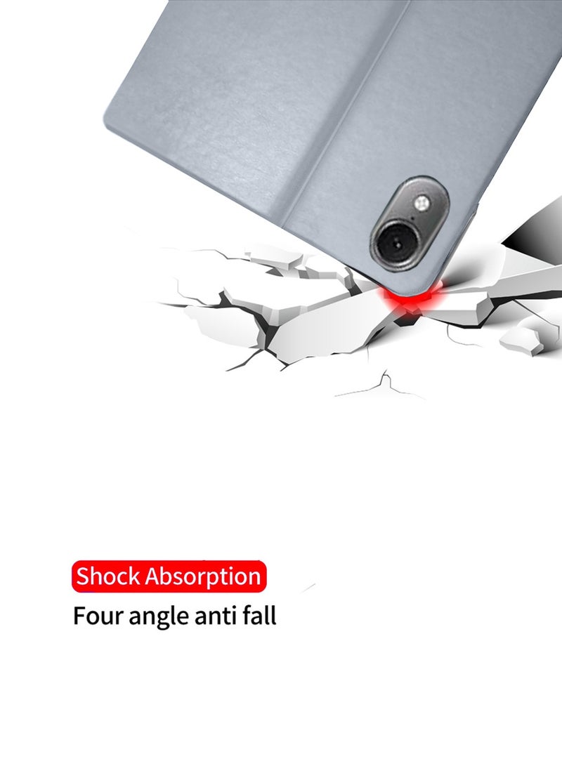 بيتر غطاء واقي قابل للطي ثلاثي الطيات من جلد PU الكلاسيكي - رمادي لHonor Pad V9 قياس 11.5 بوصة 2024 / Huawei MatePad 11.5 S 2024 / Huawei MatePad Air قياس 11.5 بوصة 2023 / Huawei MatePad قياس 11.5 بوصة 2023 - Image 3