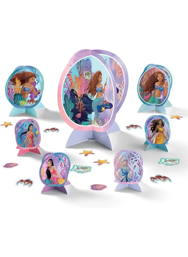 Amscan The Little Mermaid Party Table Centerpiece Kit - 12.5" | Assorted Design | 1 Set of 27 Pcs.