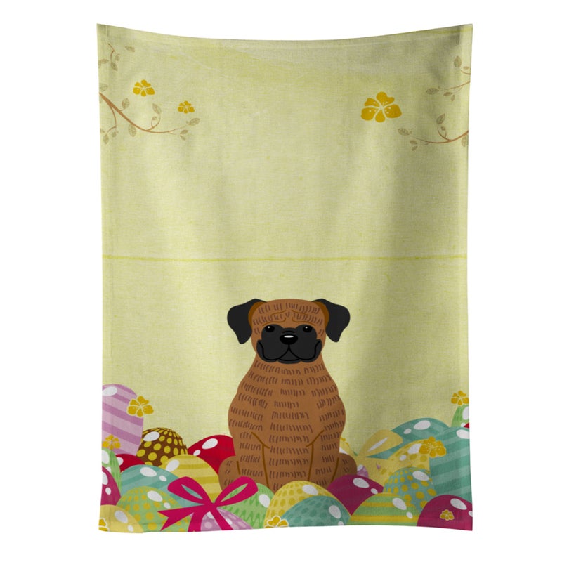 Caroline's Treasures ""Caroline's Treasures Easter Eggs Brindle Boxer Kitchen Towel  Multicolor  25"""" x 15""""""