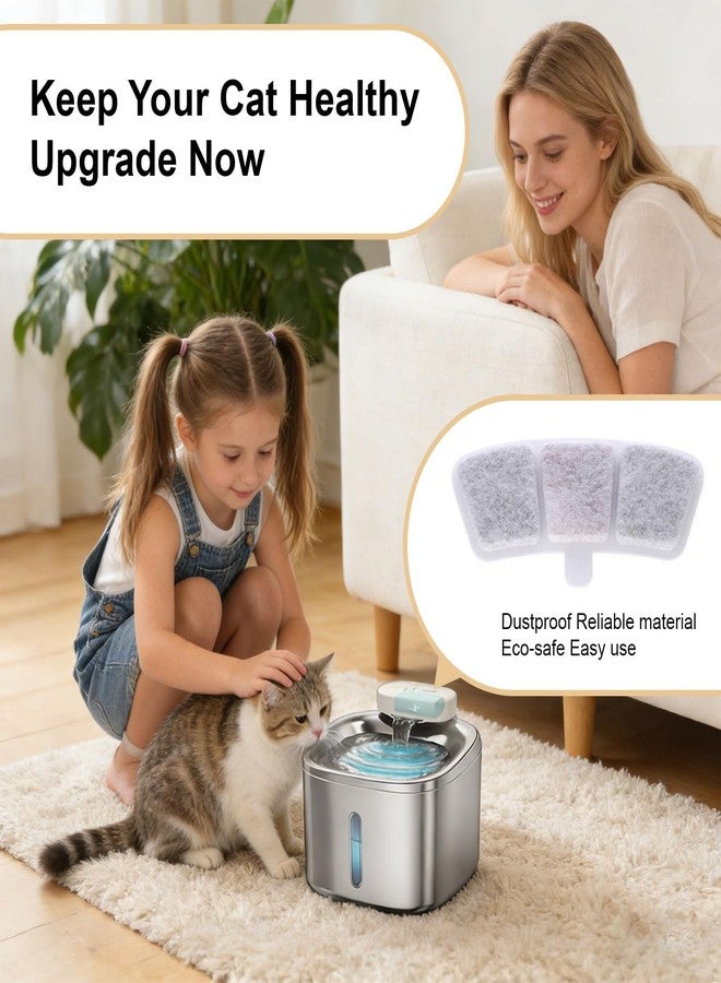 AnyEnjoy Cat Water Fountain Filter, 12 Pack Fountain Filter Replacement Compatible with Oneisall Cat Water Fountain PW04 3.5L/118oz - Image 4